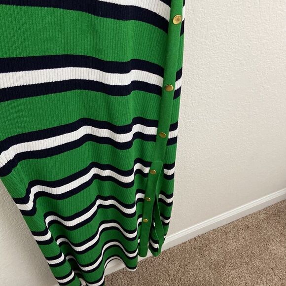 Zara Knit Full Length Striped Side Slit Dress size Small - Picture 5 of 7